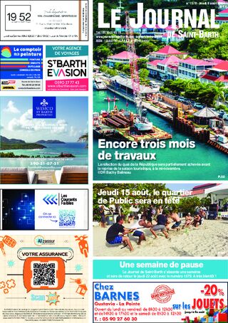 Journal de Saint-Barth N°1578 du 08/08/2024